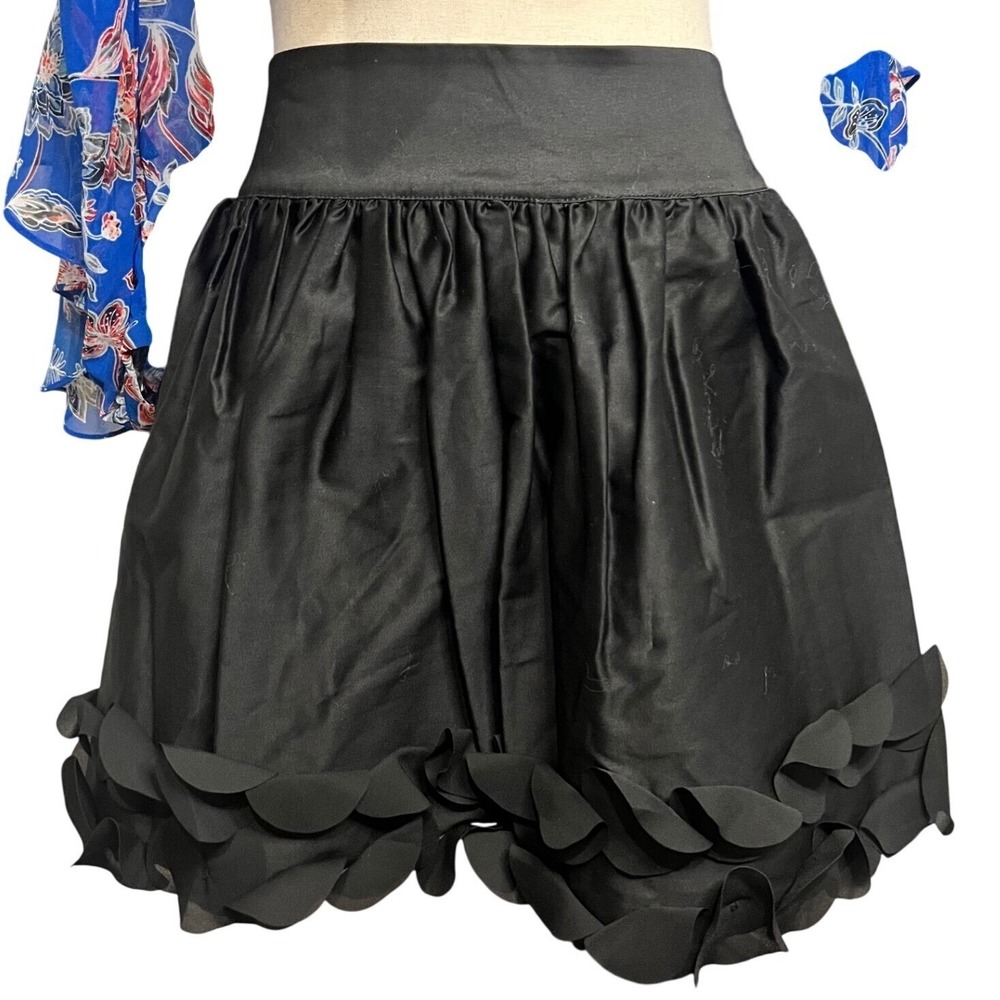 NWT Fiorucci Ladies Night Black Bubble‎ Skirt Size Medium $425